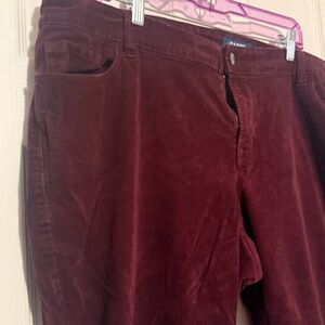 Old Navy Women's Burgundy Corduroy Pants